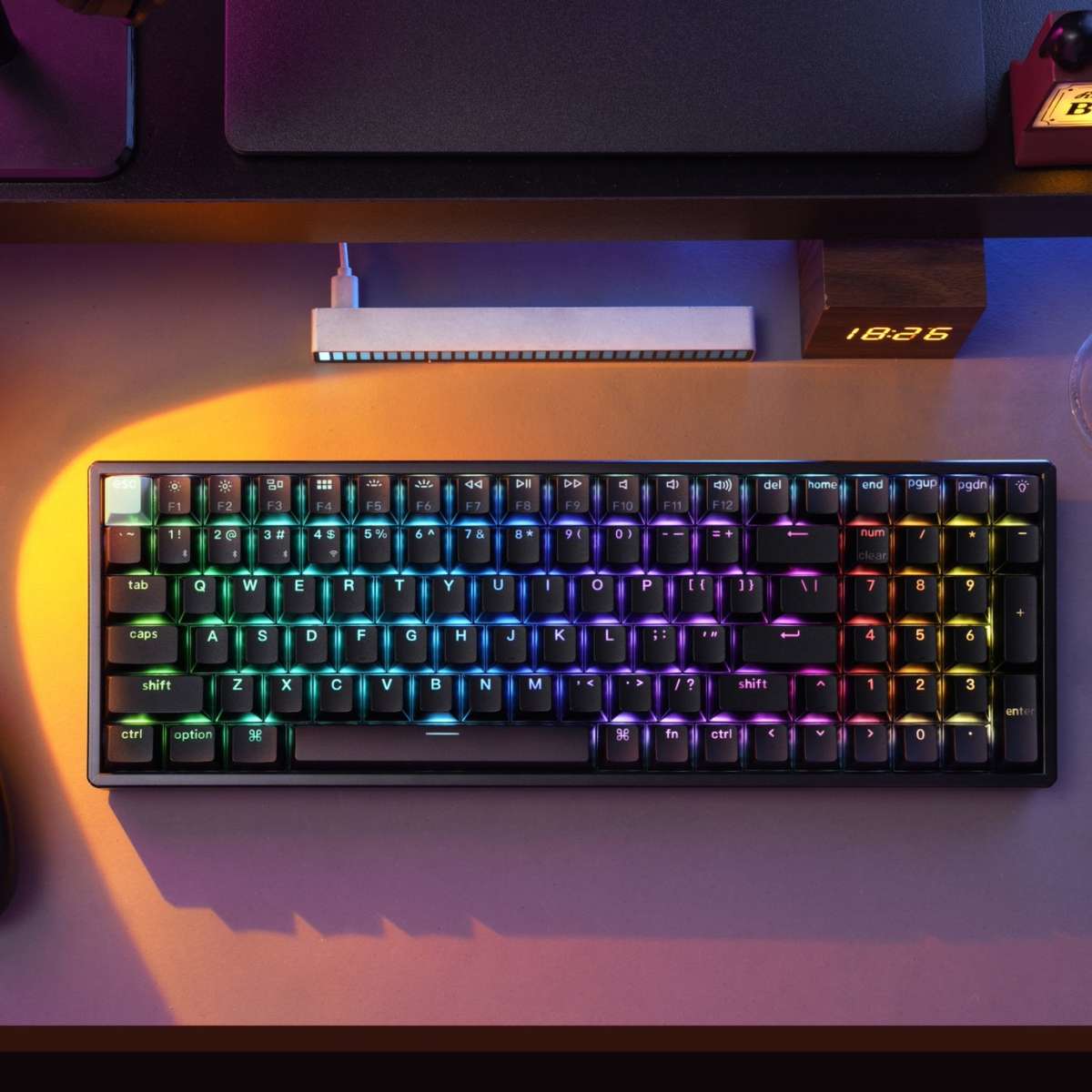 Keychron K4 HE 96% Magnetic Switch Hot-Swap RGB Wireless Keyboard – Black