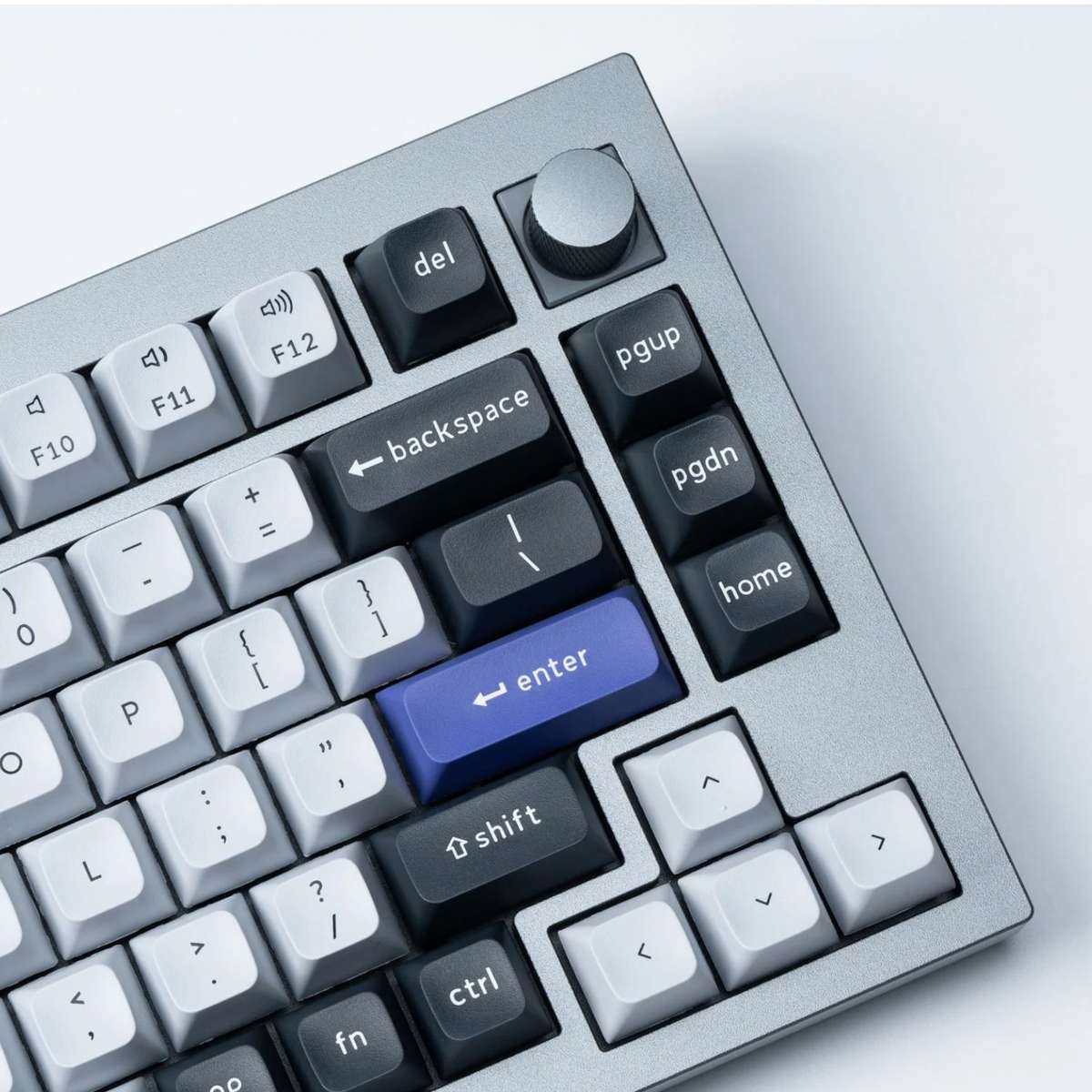 Keychron Double Shot KSA PBT Keycap Set - Dark Grey/White Smoke