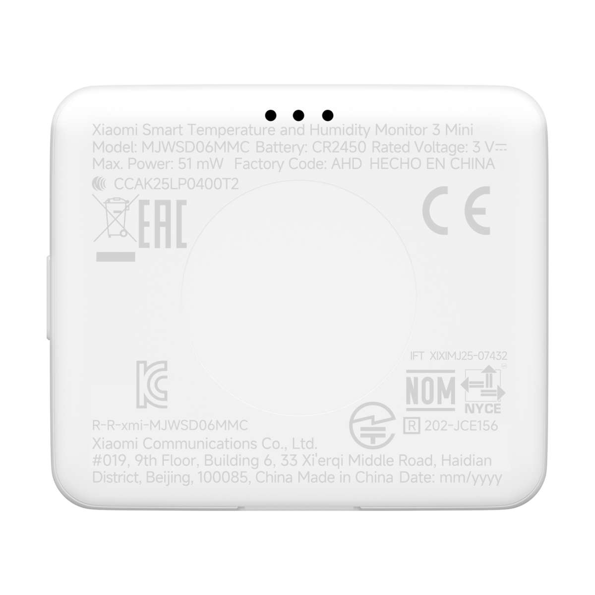 Xiaomi Smart Temperature and Humidity Monitor 3 Mini