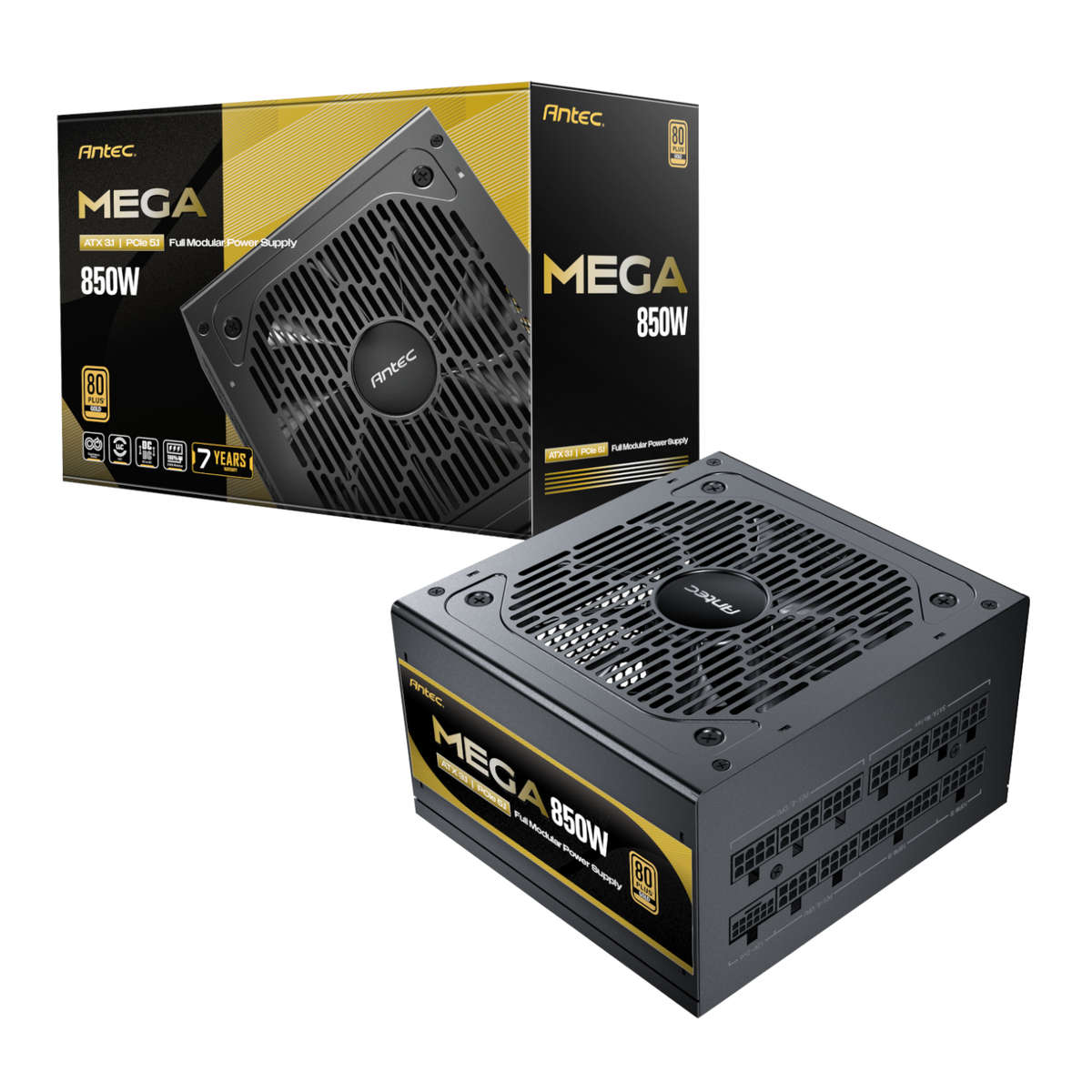 Antec MEGA 850W 80 PLUS Gold ATX3.1 PCIE 5.1 Fully Modular Power Supply