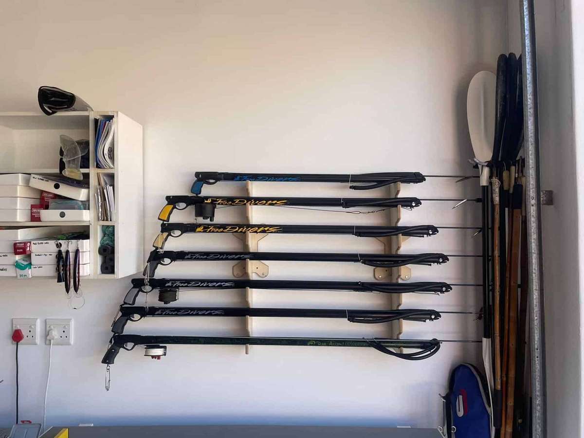 Fishing Rod Rack - Horizontal, Holds 6 Rods - LIGHTEE