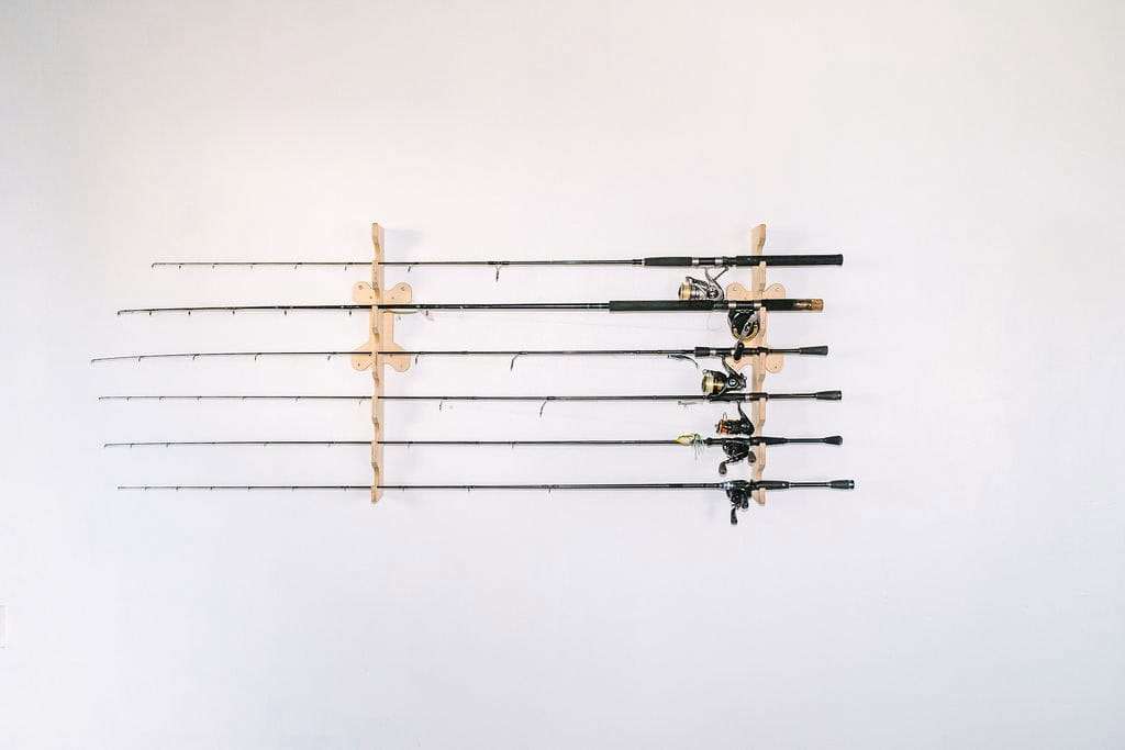 Fishing Rod Rack - Horizontal, Holds 6 Rods - LIGHTEE