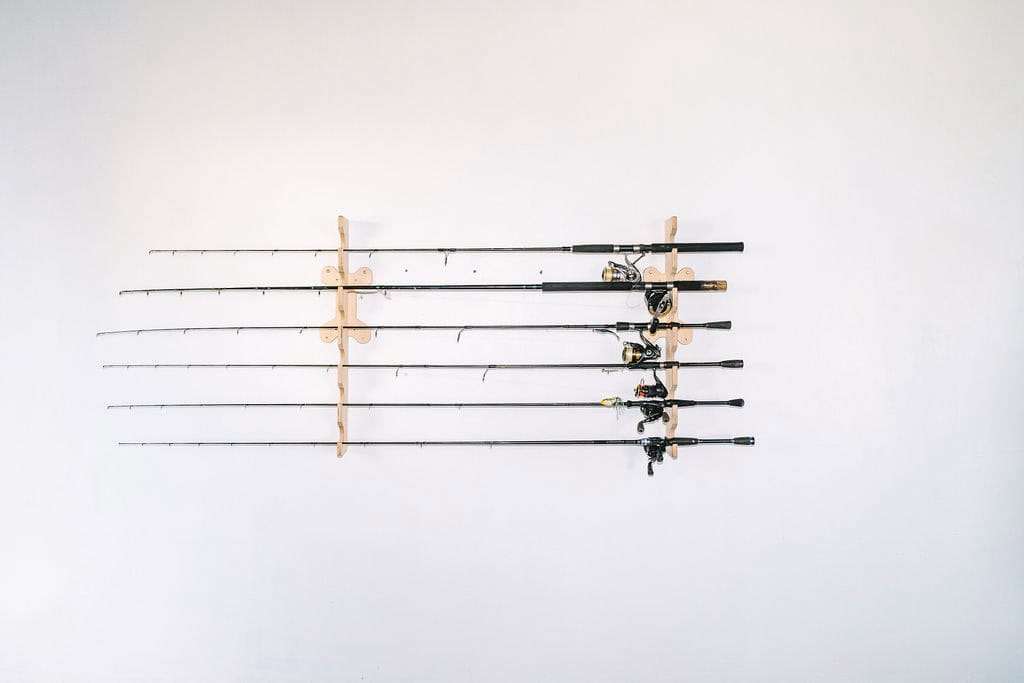 Fishing Rod Rack - Horizontal, Holds 6 Rods - LIGHTEE
