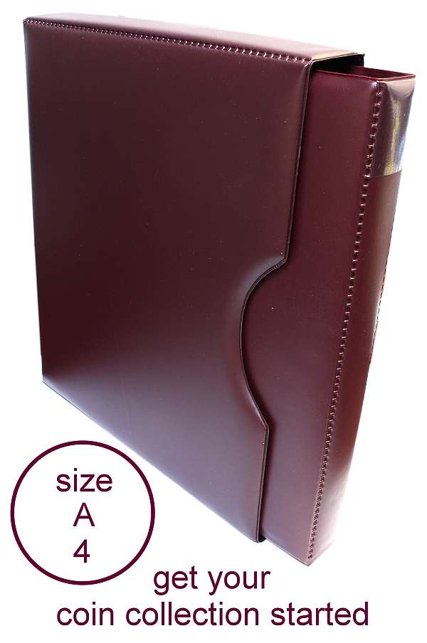 *#* A4-Universal Banknote Album-NO pages Maroon Protect your collection *#*
