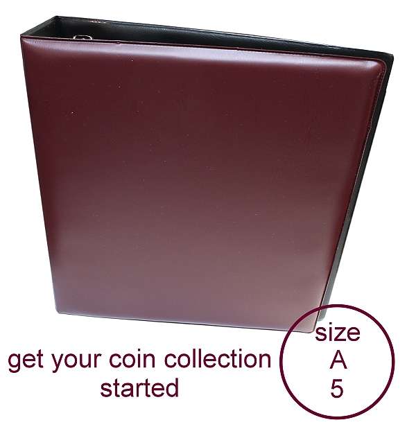 *#* Universal Coin AlbumA5 Cover NO pages Maroon Protect your collection *#*