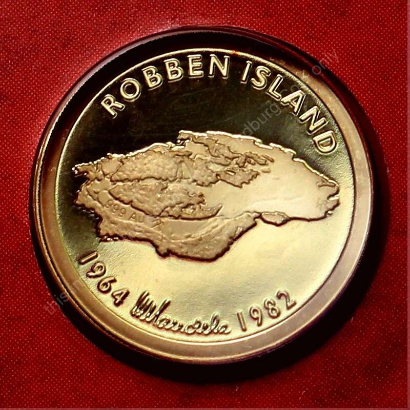2011 Mandela Gold Proof Norway One Tenth - Robben Island