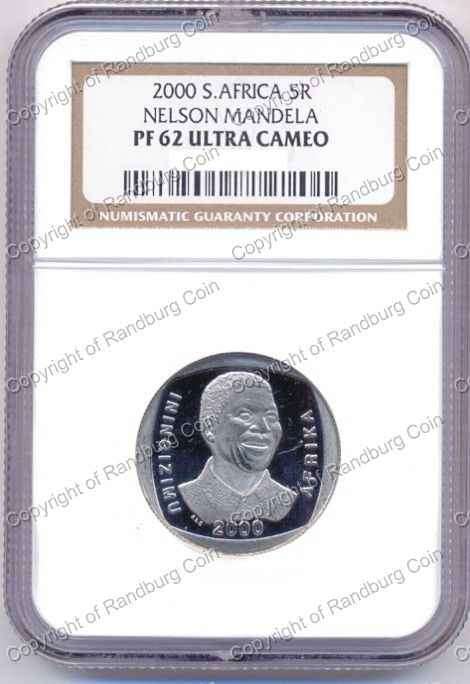 *#* 2000 Proof R5 Mandela - NGC Graded PF62 Ultra Cameo *#*