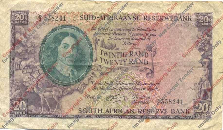 *#* MH DE KOCK - 4th Issue - Twenty Rand Afr/Eng - F - see description *#*