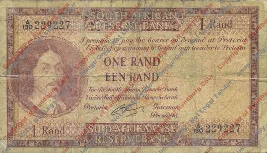 *#* G RISSIK - 1st Issue - 1 Rand Eng/Afr - VG+/F - see description *#*