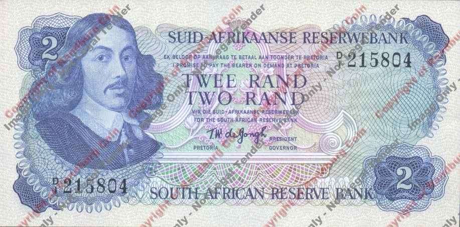 *#* TW de JONGH - 2nd Issue - 2 Rand - UNC *#*