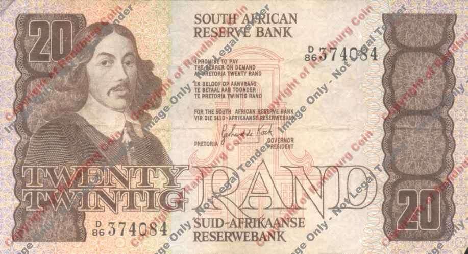 *#* GPC De Kock 2nd Issue - Twenty Rand VF Note - Reverse a little dirty *#*