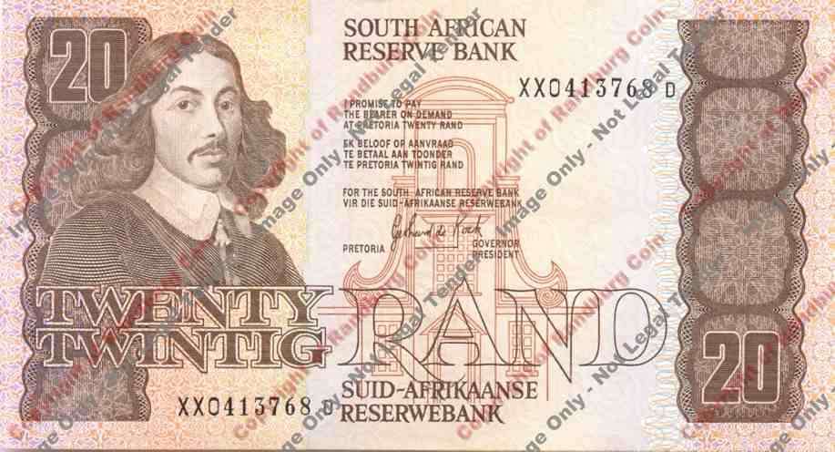 *#* GPC De Kock 3rd Issue - Twenty Rand 1990 XX Replacement Note AU *#*