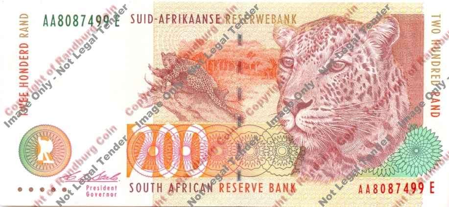 *#* CL Stals 2nd Issue - AA Two Hundred Rand Note - EF *#*