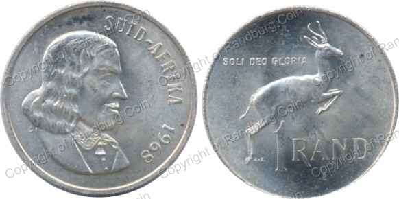 *#* 1968 SILVER R1 Afrikaans- Mintage 50 000 *#*