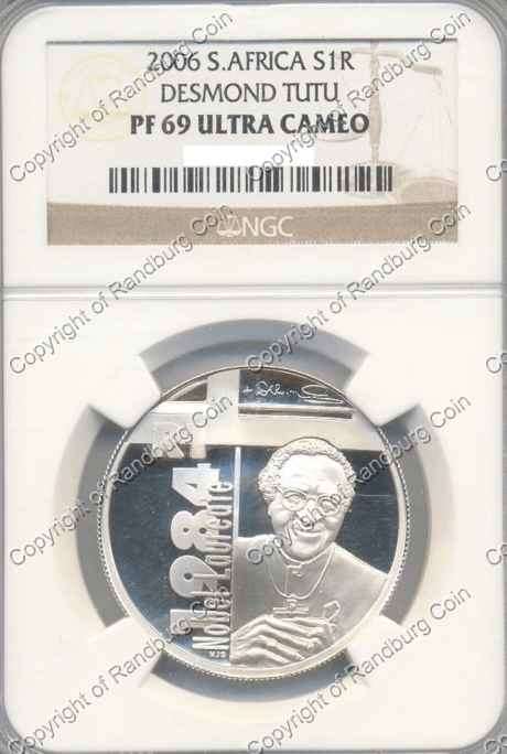 *#* 2006 NGC SLABBED DESMOND TUTU  R1 SILVER PF 69 ULTRA CAMEO - Delayed courier *#*