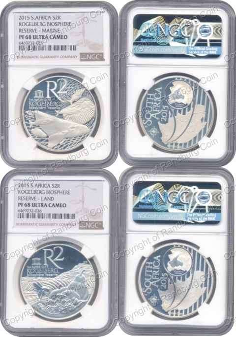 *#* NGC PF68 Silver R2 Kogelberg Biosphere - Land & Marine Pair *#*