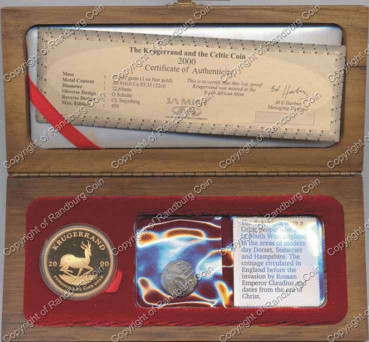 *#* 2000 Krugerrand Proof One oz Celtic Set *#*
