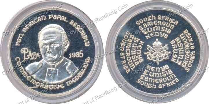 *#* 1995 Pure Silver (just iver 1oz) Pan African Papal Assembly Commemorative Medallion *#*
