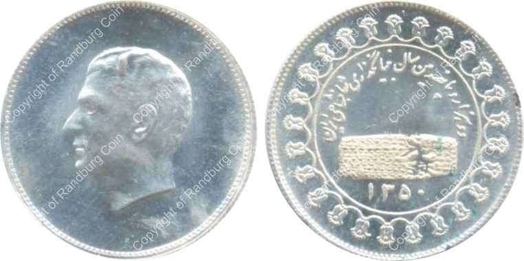 *#* AD 1941-1979 Mohammad Reza Shah Silver Medal 2500 Years of Persian Empire *#*