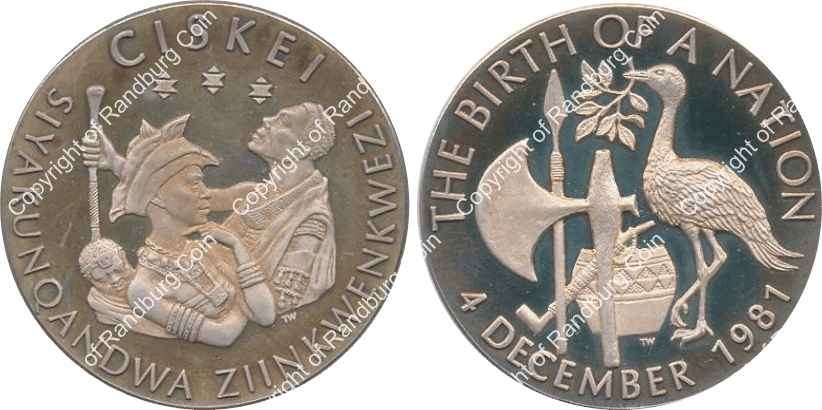 *#* 1981 Ciskei Independence Silver Medallion in SA Historical Mint box *#*