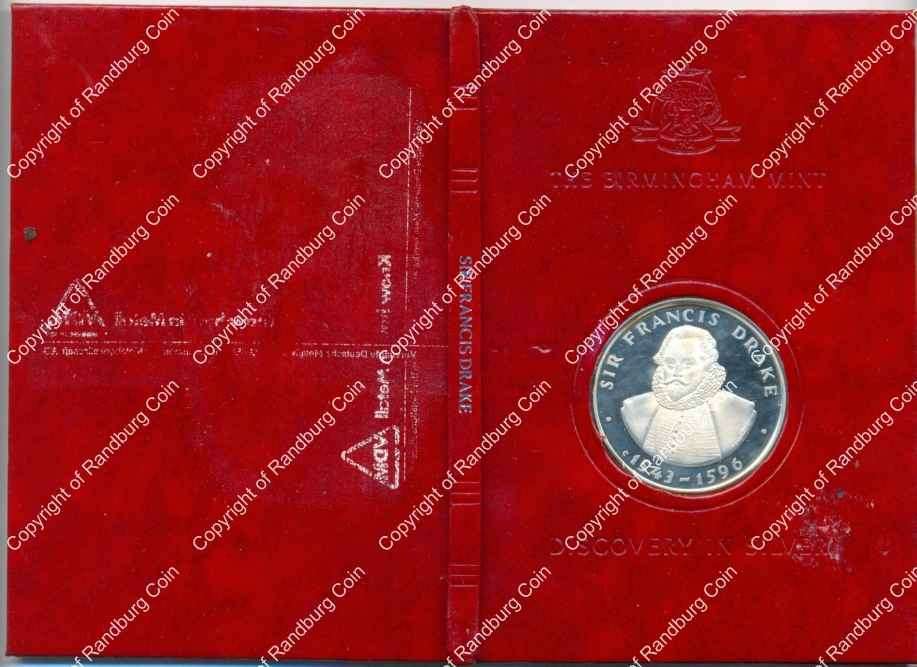 *#* Great Britain Proof Silver Medallion Francis Drake - stg 40.9 grams *#*