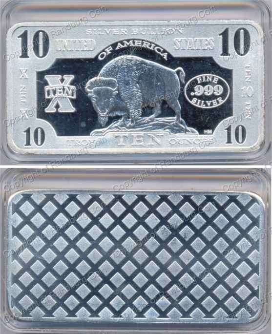*#* Silver 10 oz United States of America - Bison Bar *#*