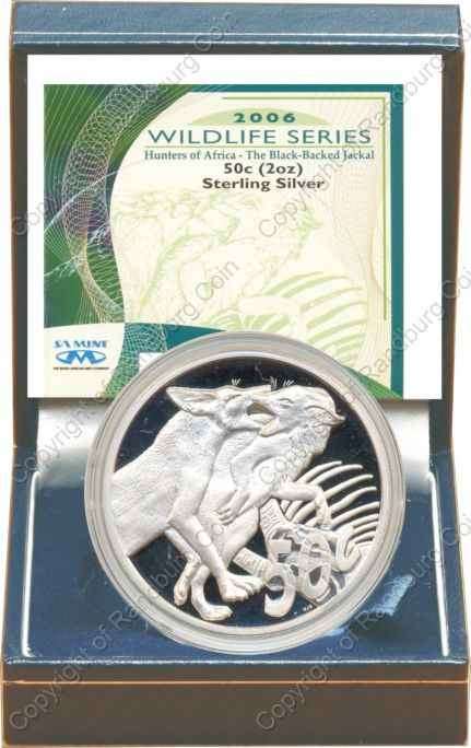 *#* 2006 Silver Wildlife Black-Backed Jackal 50 cent 2oz Mintage 255*#*