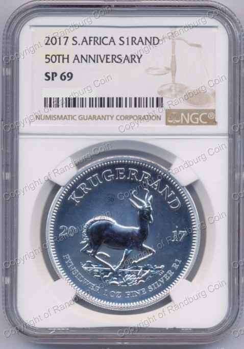*#* 2017 SILVER 1OZ PREMIUM UNC KRUGERRAND NGC Slabbed SP69 *#*