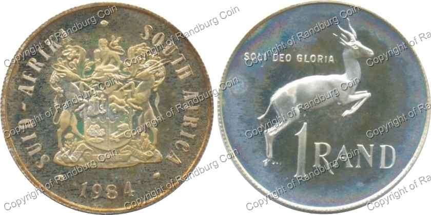 *#* SA 1984 Silver R1 Proof Coat of Arms Mintage 11 250*#*