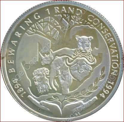 *#* SA 1994 Silver R1 Protea Uncirculated Conservation Mintage 6 484*#*