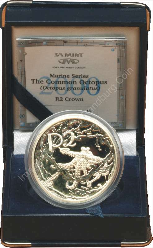 *#* 2000 SA Silver R2 Proof Octopus Mintage 3 344 *#*