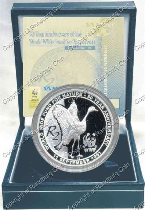 *#* SA Silver R2 Proof 2011 WWF 50th Anniversary Mintage 487 *#*