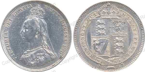 *#* Great Britain 1887 Silver Shilling *#*
