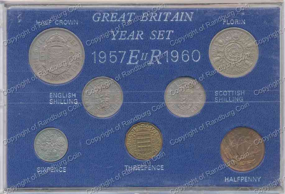 *#* Great Britain 1959 Coin Set in Perspex Holder *#*