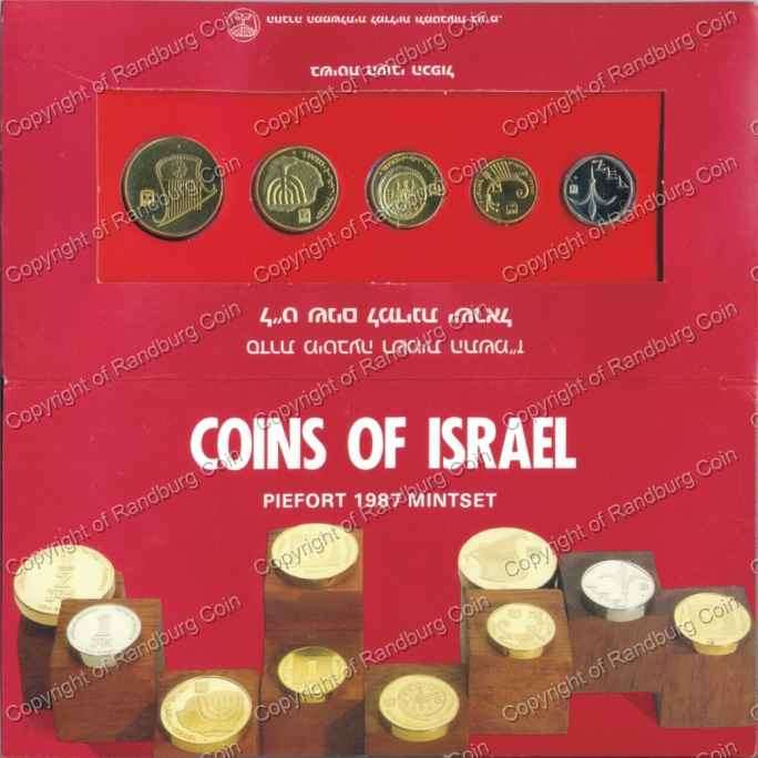 *#* Israel 1987 Piefort Proof Mint set - Star of David Mintmarked *#*