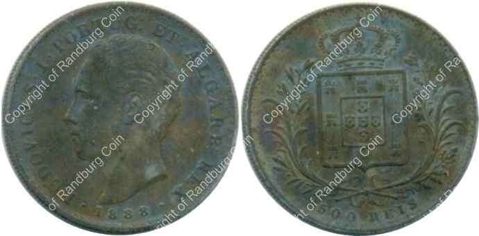 *#* Portugal 1888 silver 500 reis *#*