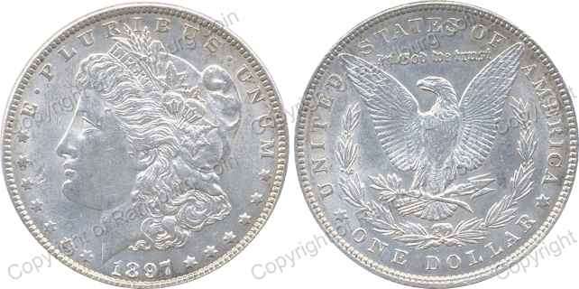 *#* USA 1897 Silver Morgan Dollar *#*