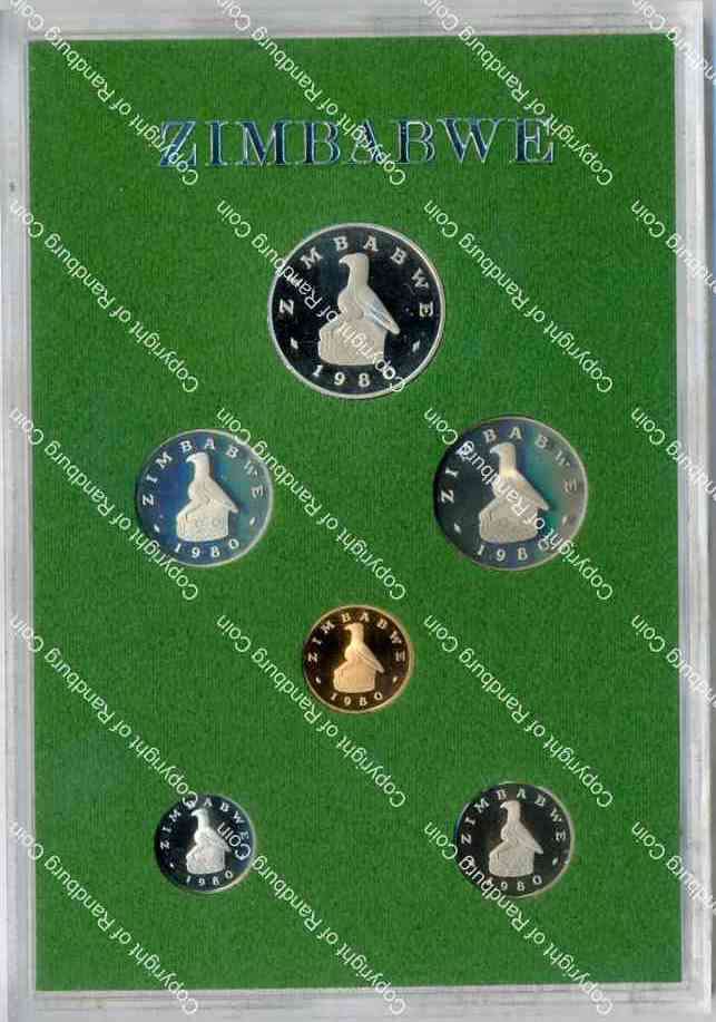 *#* Zimbabwe 1980 Proof set - produced by the Royal Mint *#*