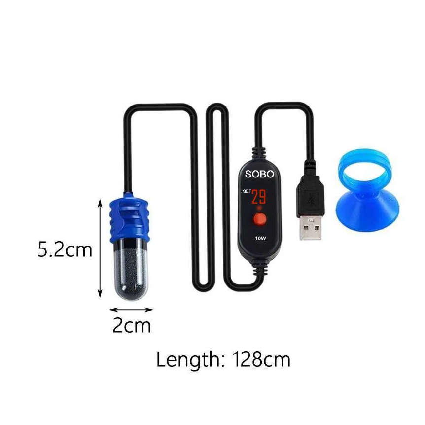 SOBO USB Aqaurium Mini Heater 10W - For Siamese Fighter(Betta Splendens)