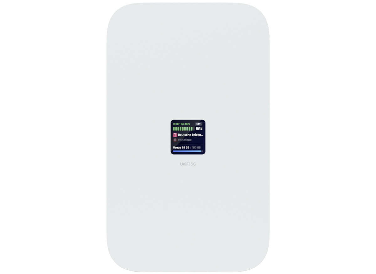 Ubiquiti UniFi 5G Max Modem with PoE input and 2.5Gbps Ethernet