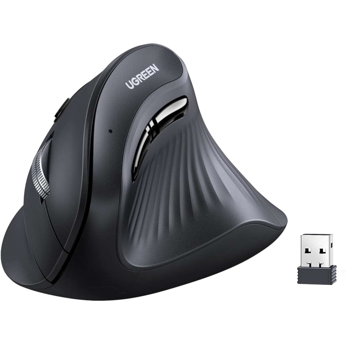 UGREEN Multi-Mode Vertical Mouse Bluetooth and 2.4G WirelessBlack