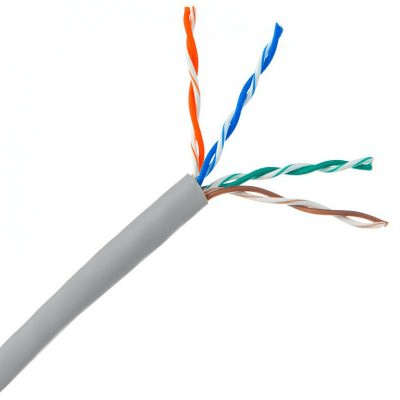 Essential CAT5 UV Outdoor Ethernet Cable 500m Black CCA SF/TP Roll | CAT5U-500-GEN