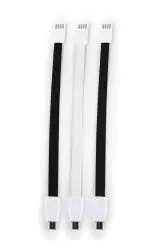 Whizzy Black and White Designer 3 Pack Micro USB Charge Cable