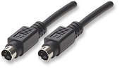Manhattan S-Video 4 Pin 1.8m Cable Black