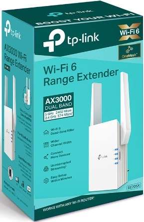 TP Link AX3000 Mesh WiFi 6 Range Extender
