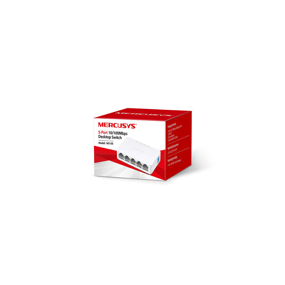 MERCUSYS 5-PORT FE ETHERNET DESKTOP SWITCH