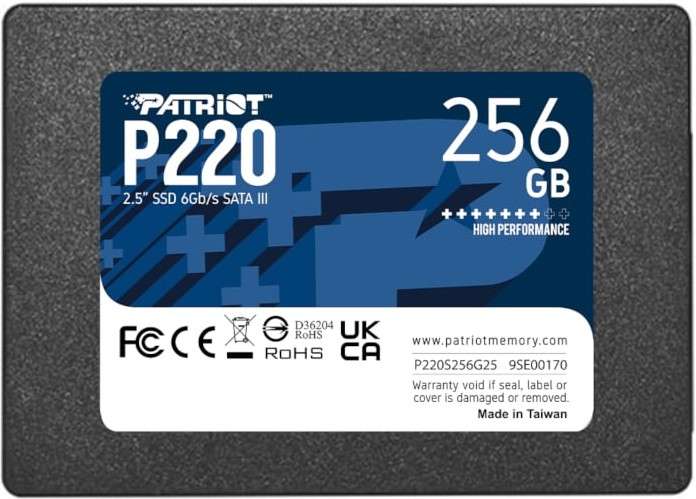 Patriot P220 256GB 2.5" SSD