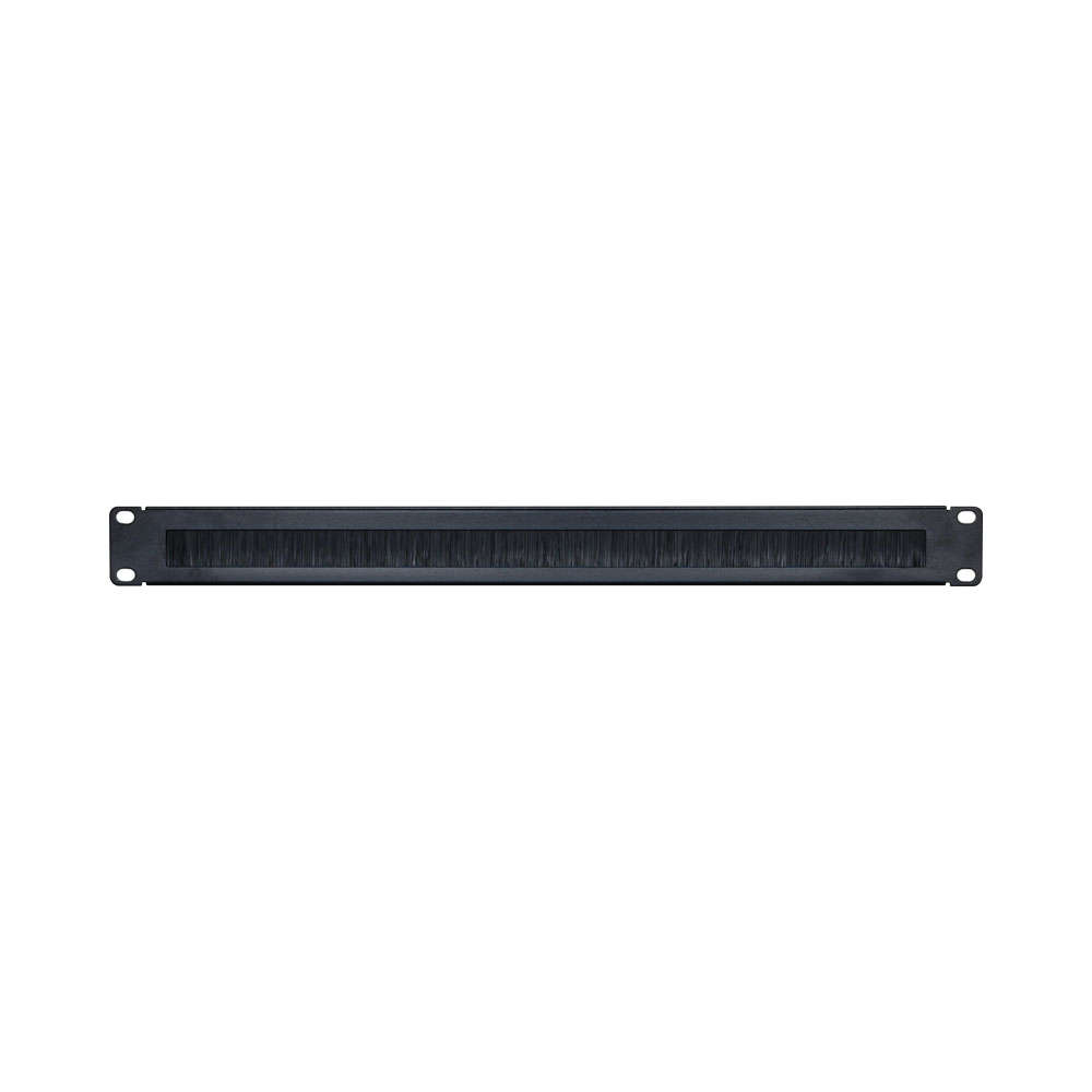 1U BRUSH PANEL WITH SHORT BASE PLATE WITH SCREWS