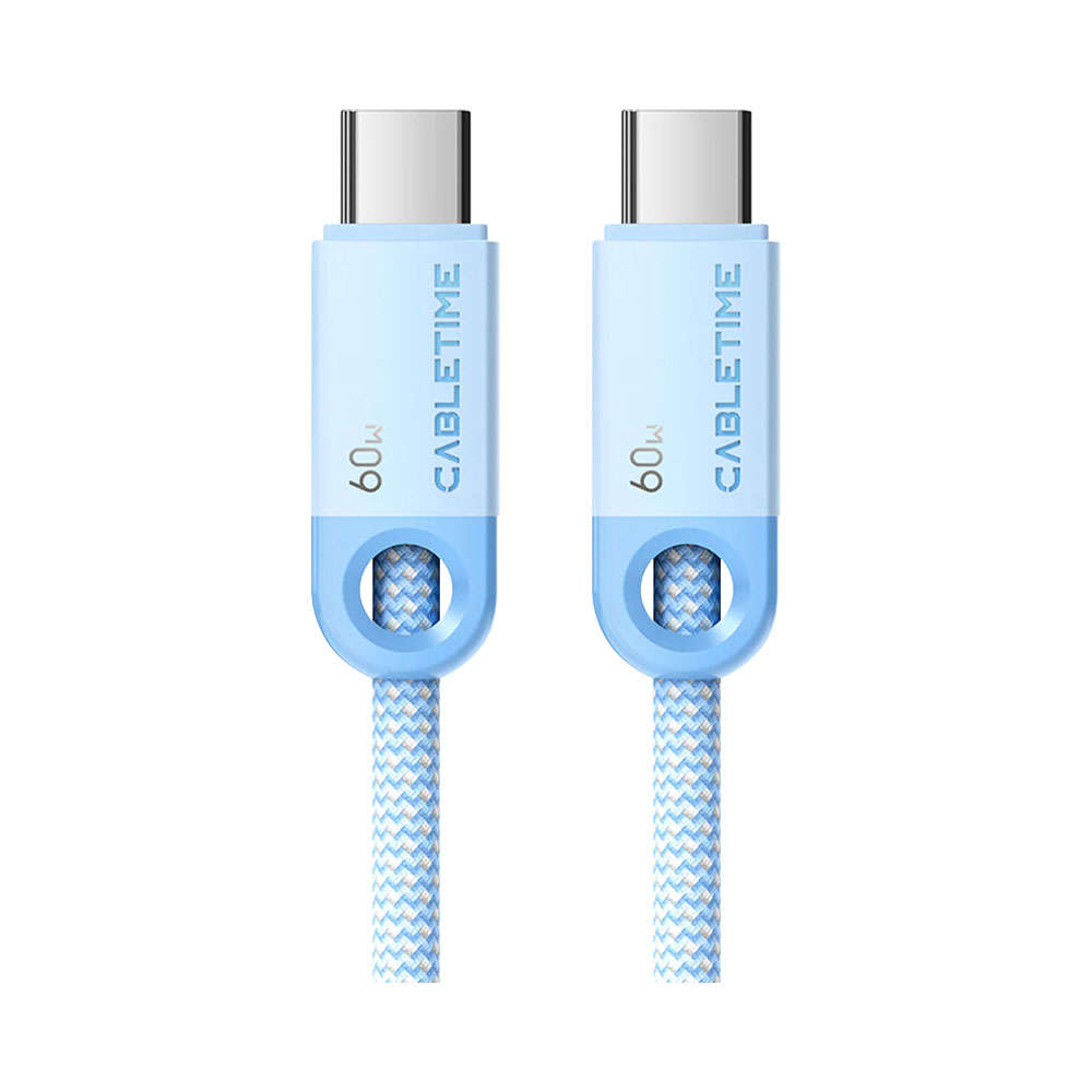 CT - 1M USB-C PD60W CHARGE & SYNC CABLE, BLUE