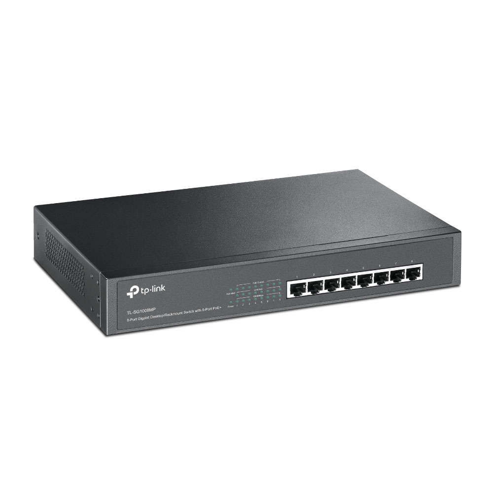 TP-LINK 8-PORT POE+ GIGABIT RACKMOUNT SWITCH